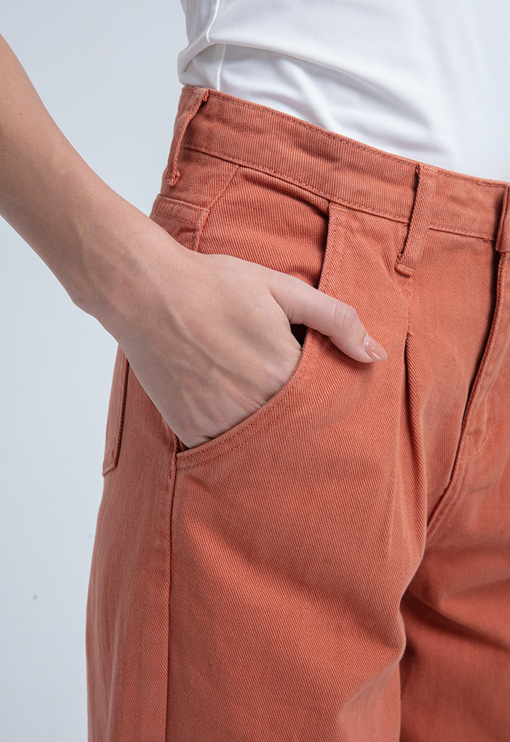Semi Baggy Denim Solid Pants