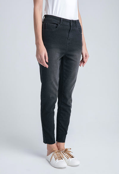 Raw Hem Basic Denim Trouser