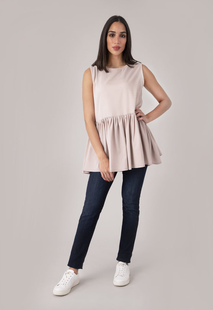 Sleeveless Peplum Blouse