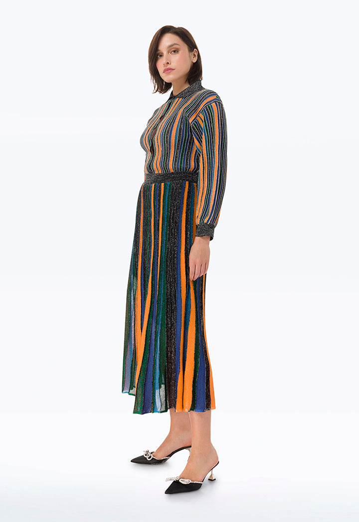 Multicolored Lurex Striped Shirt