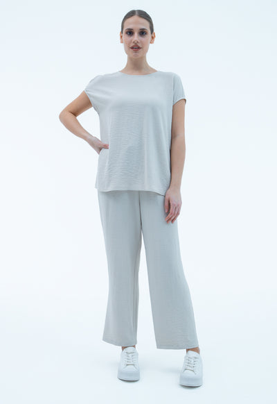 Solid Sleeveless Polyester T-Shirt