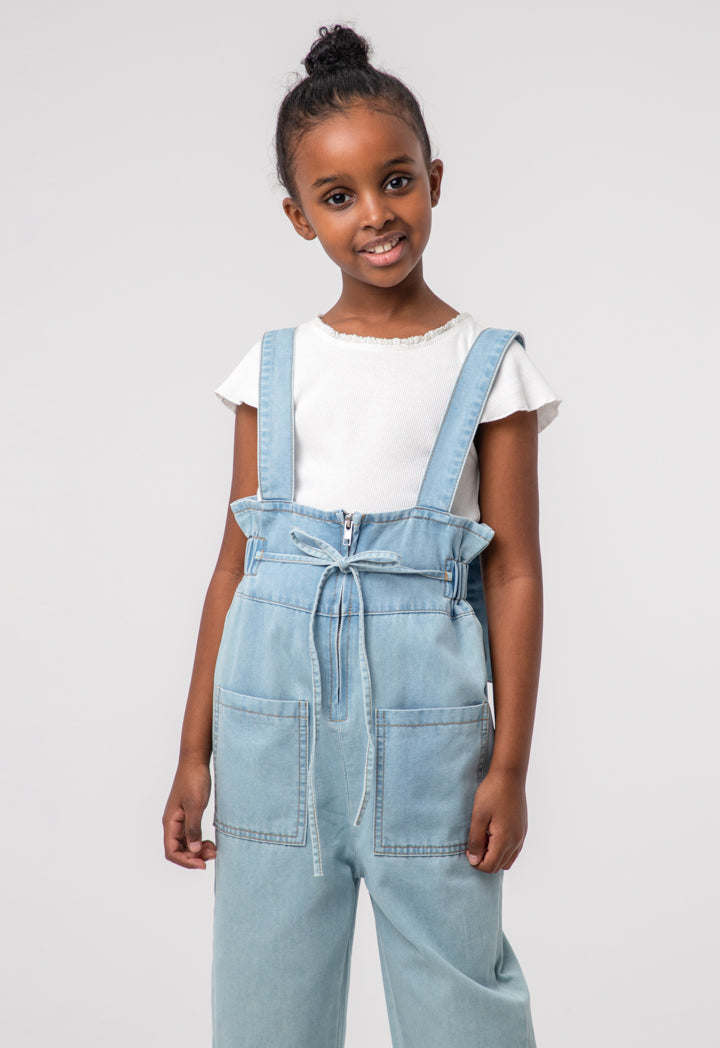 Denim Elasticated Suspender Overall Jumpsuit