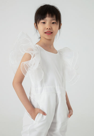 Organza Butterfly Sleeve Jumpsuit