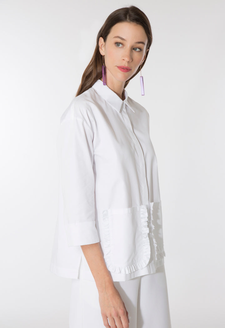 Frilled Pocket Shirt