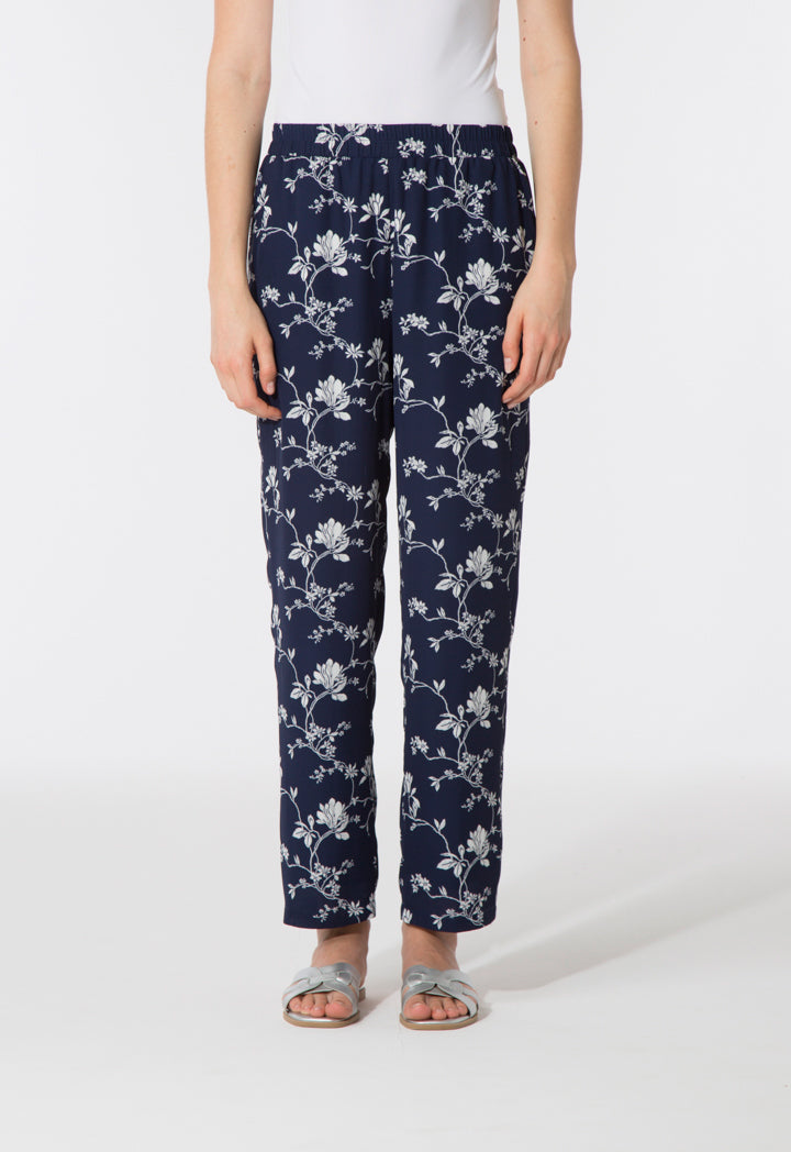 Floral Chiffon Crepe Trouser