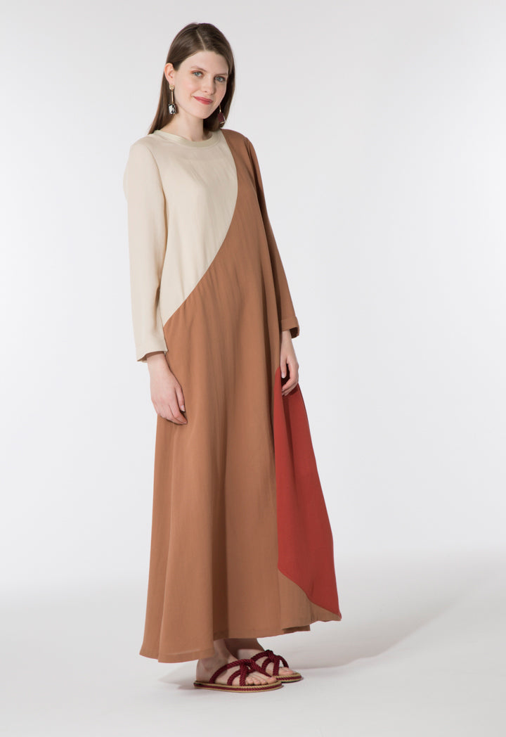 Color Block Maxi Dress