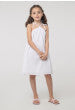 Textured Stripes Frill Trim Puff Shrug And Dress Sets