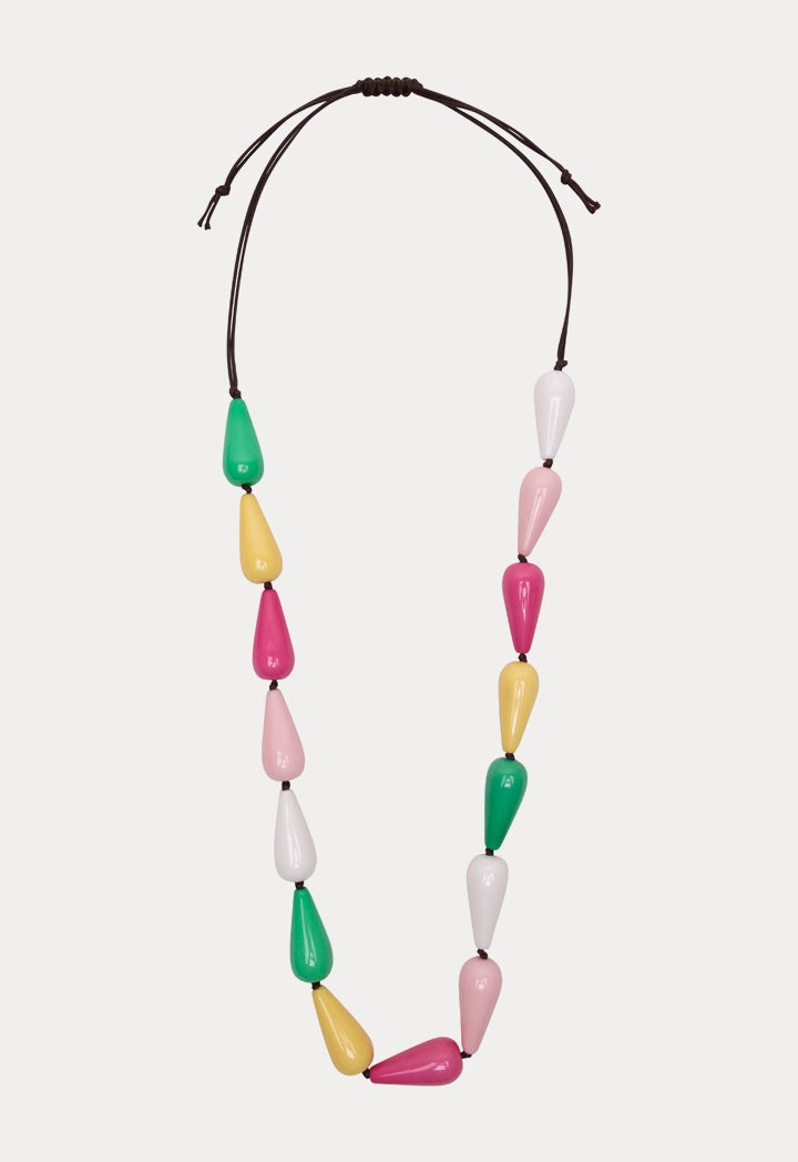 Teardrop Shape Multicolor Pendant Necklace