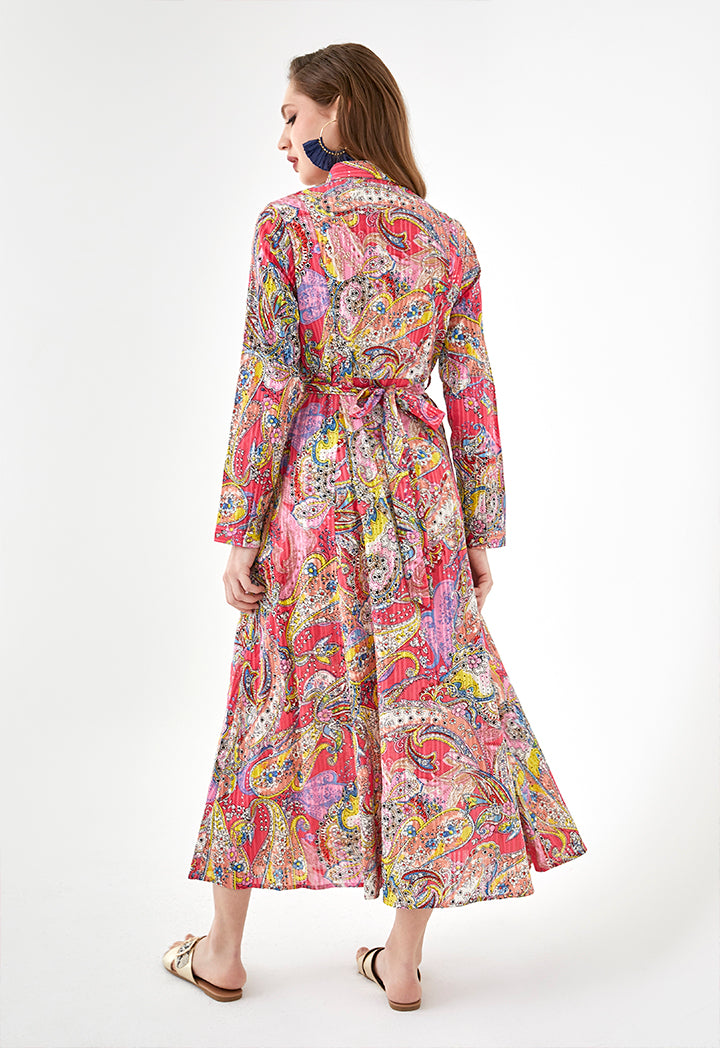 Paisley Multicolor Shirt Dress