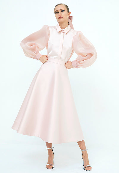 Organza Sleeves Shirt