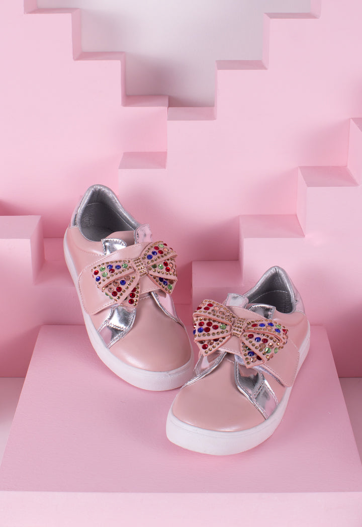 Bow Stud Embellished Sneakers