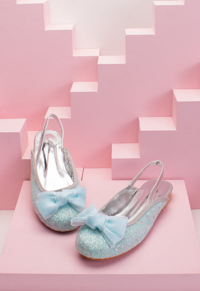 Shimmer Bow Top Half Shoes