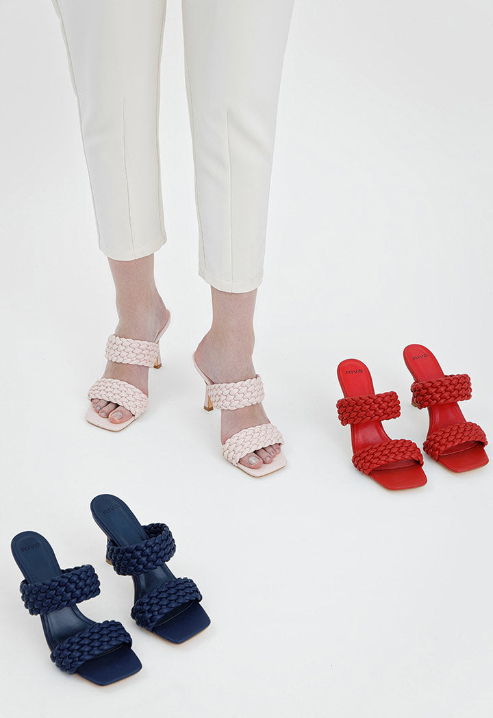 Woven Slide Mules