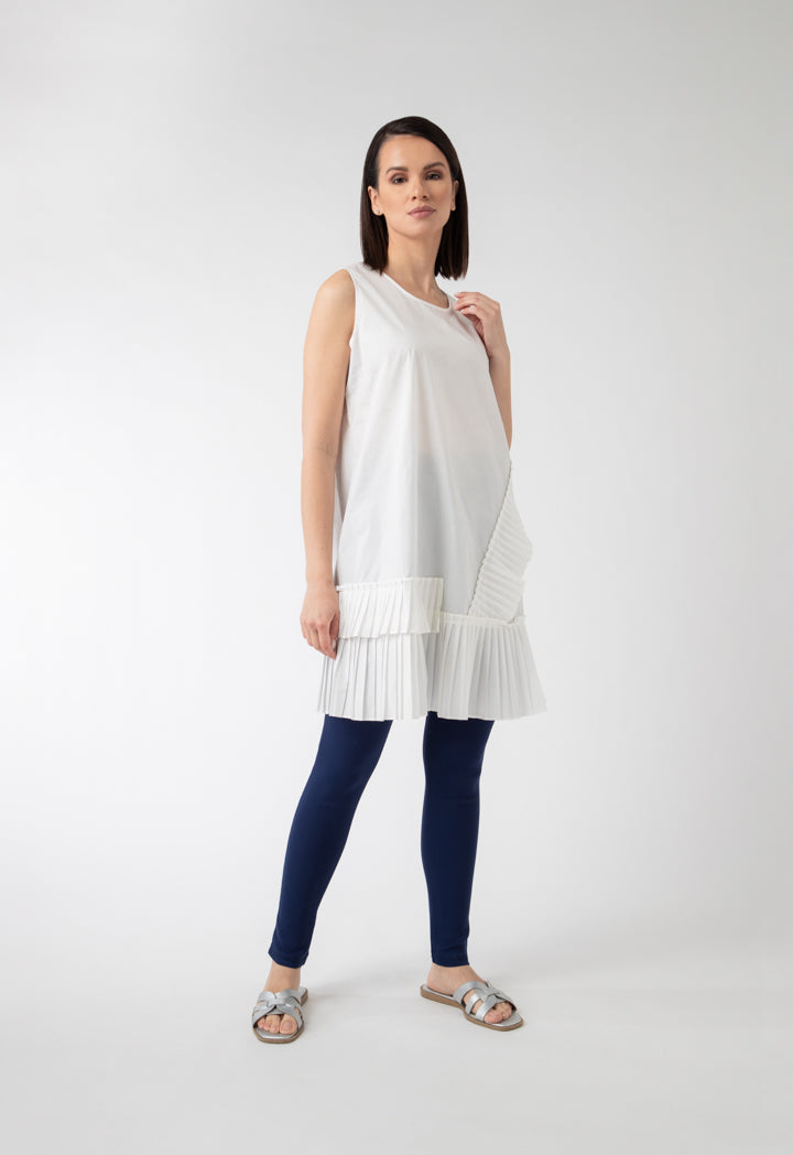Scoop Neck Pleated Top