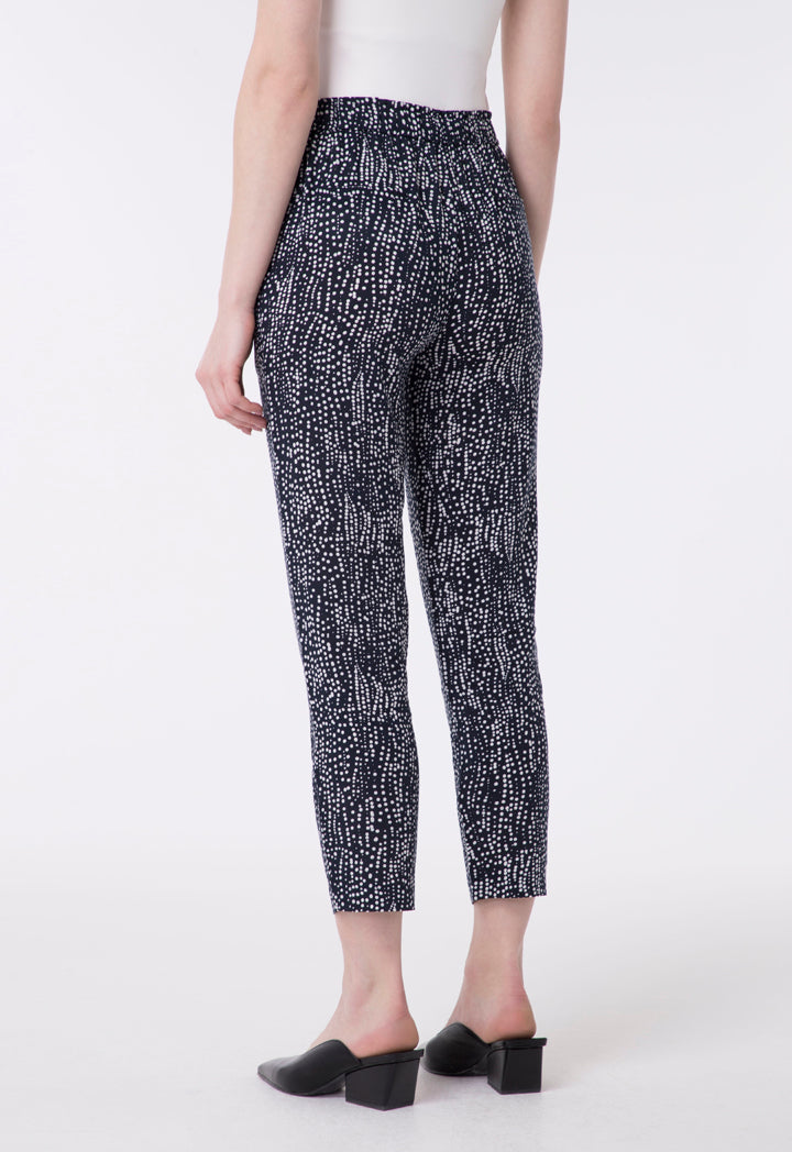 Polka Dot Print Pegged Trouser