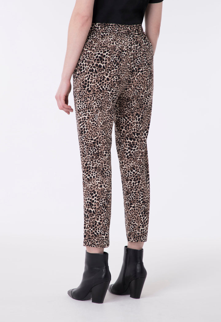 Printed Gathered Waist Trouser