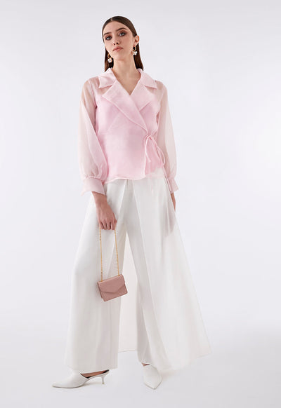 Front Tie Organza Outerwear