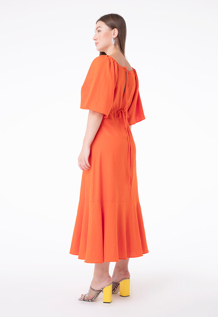 Flounce Sleeve Dress