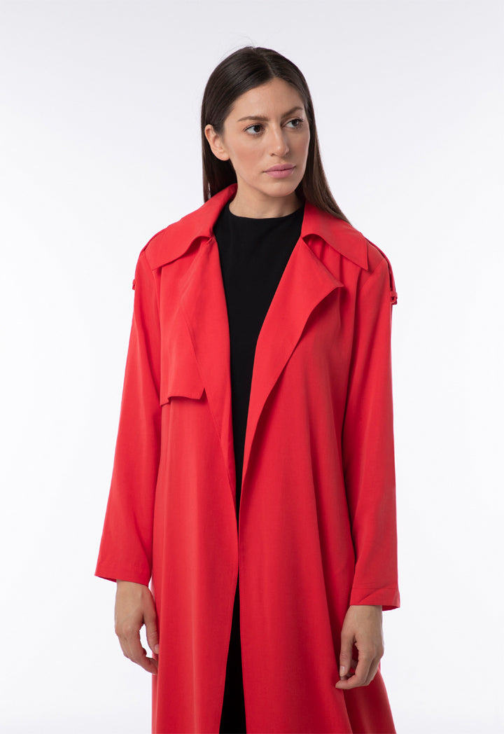 Tencel Waterfall Belted Outerwear