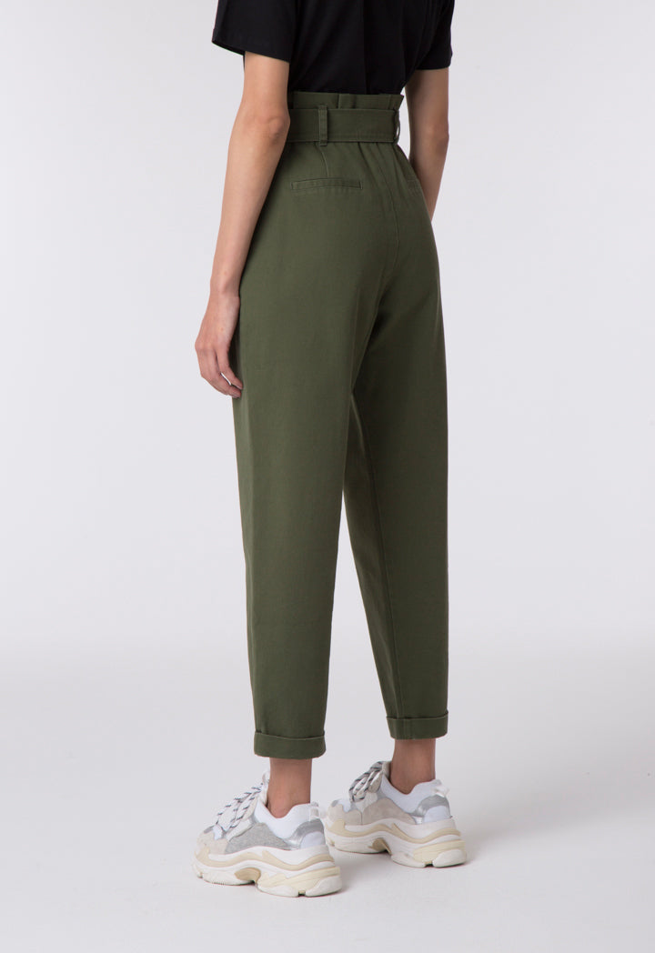 Khaki Paperbag Pants