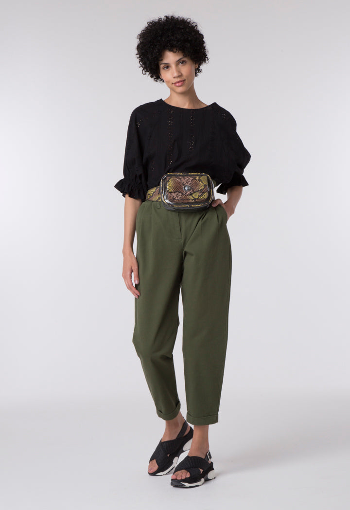 Khaki Paperbag Pants
