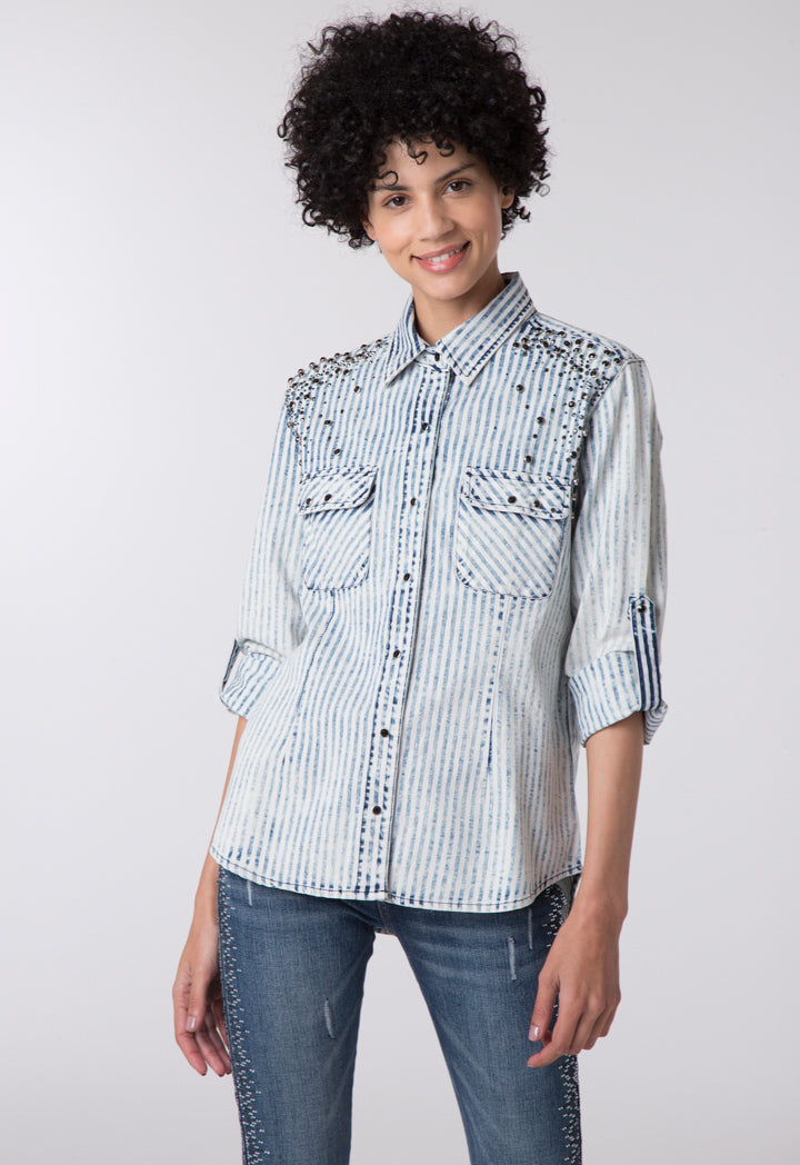 Studded Denim Shirt