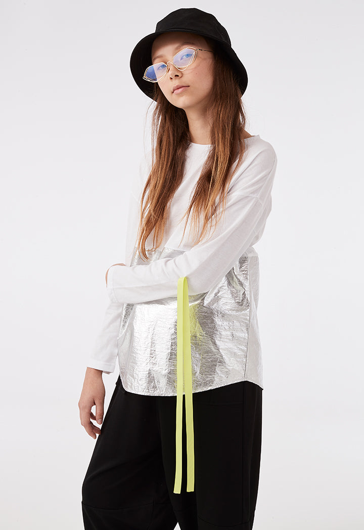 Metallic Hem Blouse