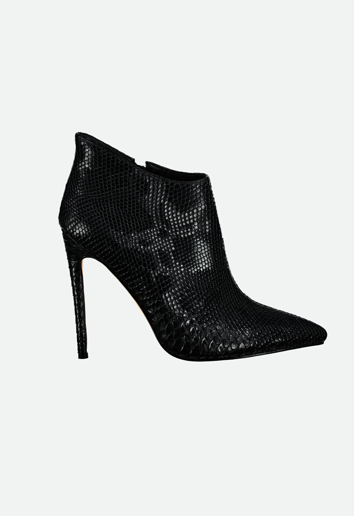 Textured Faux Leather Boots