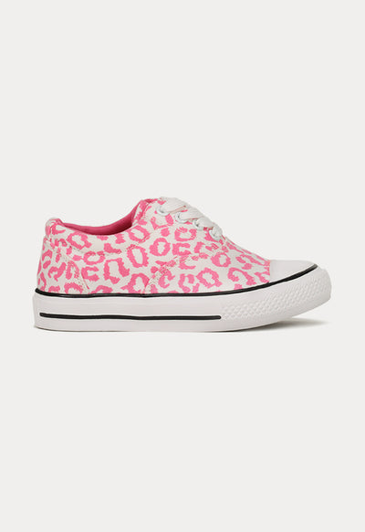 Neon Leopard Print Sneakers