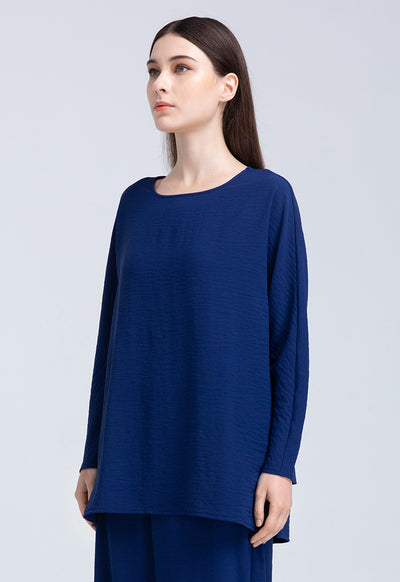 Solid Colored Casual Blouse