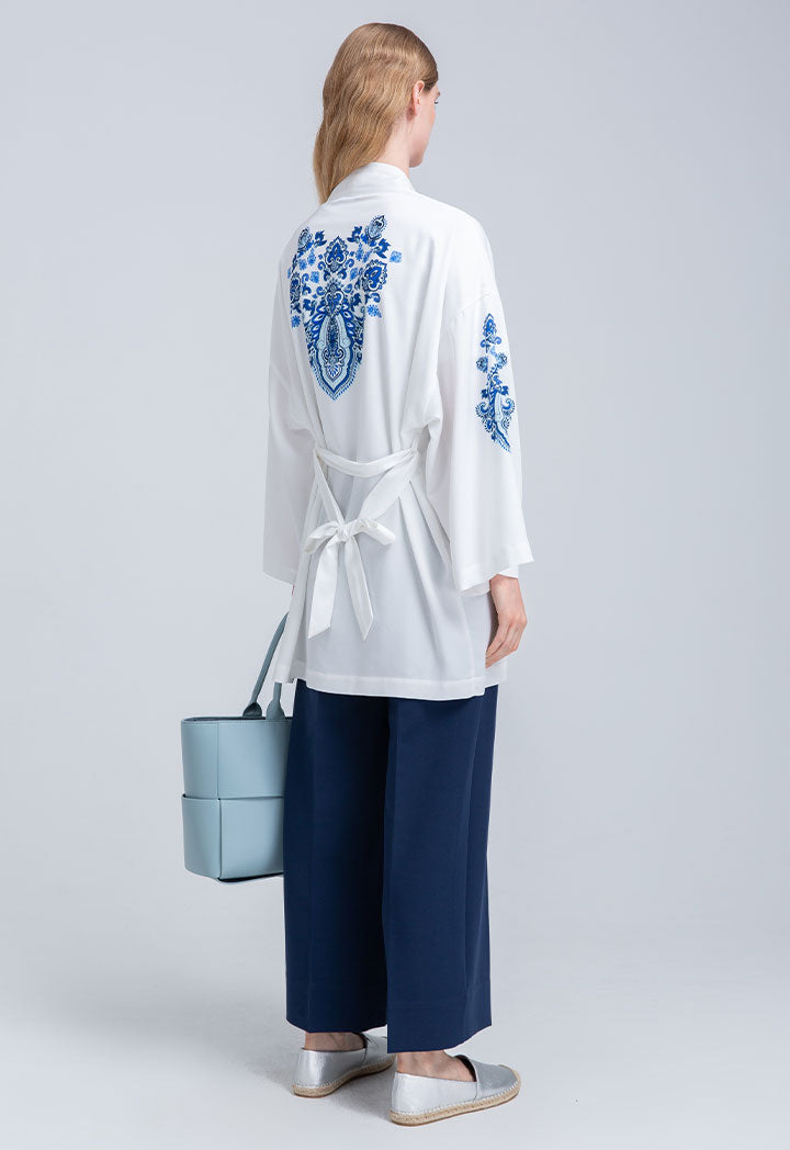 Long Sleeve Printed Block Outerwear