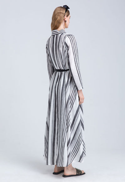 Thick Stripe Long Maxi Dress