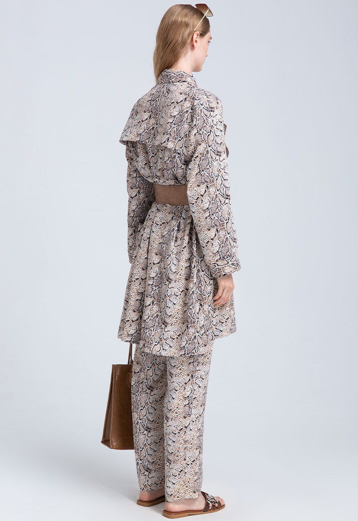 Python Printed Loose Outerwear