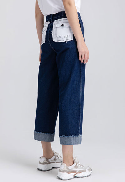 Wide Leg Denim Pants