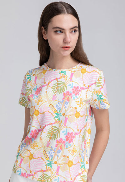 Tropical Chain Printed T-Shirt