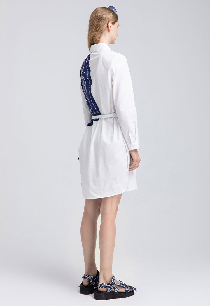 One Sided Printed Shirt Dress