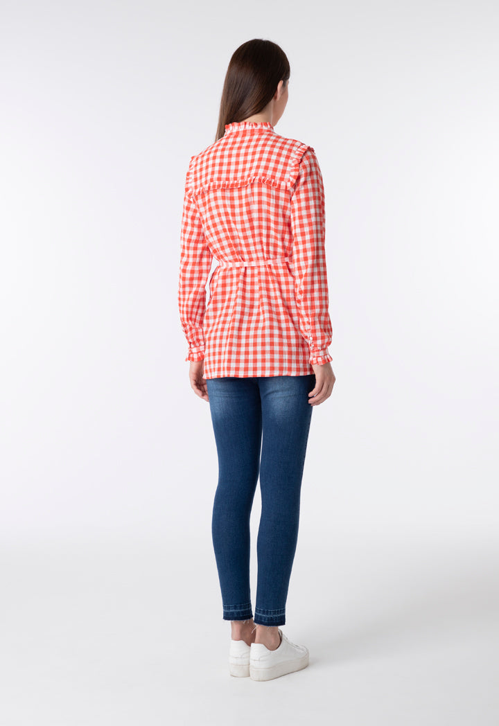 Checkered Long Sleeve Shirt - Fresqa