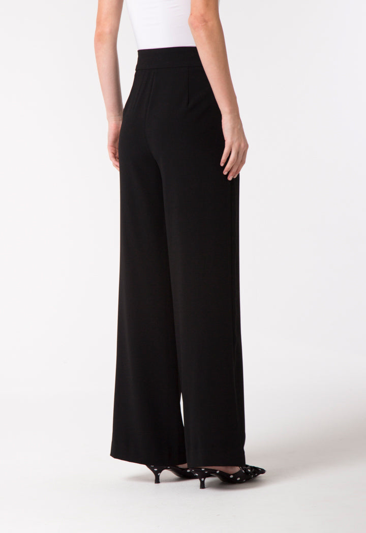 Wide Leg Black Trouser - Fresqa