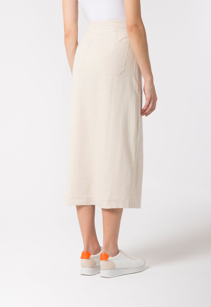 Linen Wrap Skirt - Fresqa