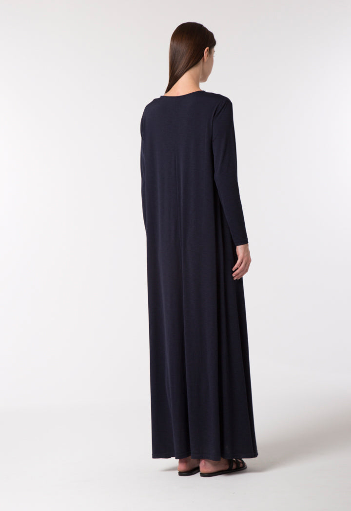 Navy Stretch Abaya - Fresqa
