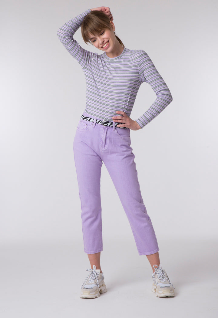 Striped Textured Fabric Top