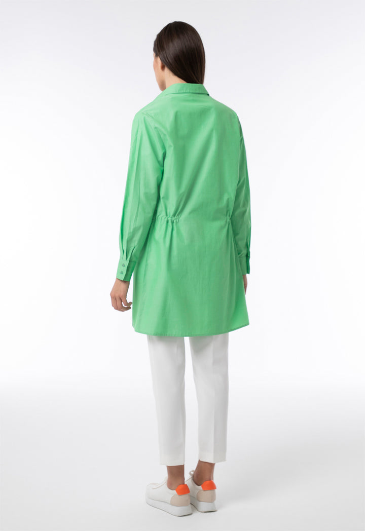 Long Drawstring Waist Shirt