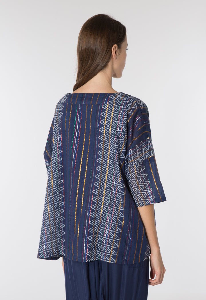 Indian Lurex Printed Blouse