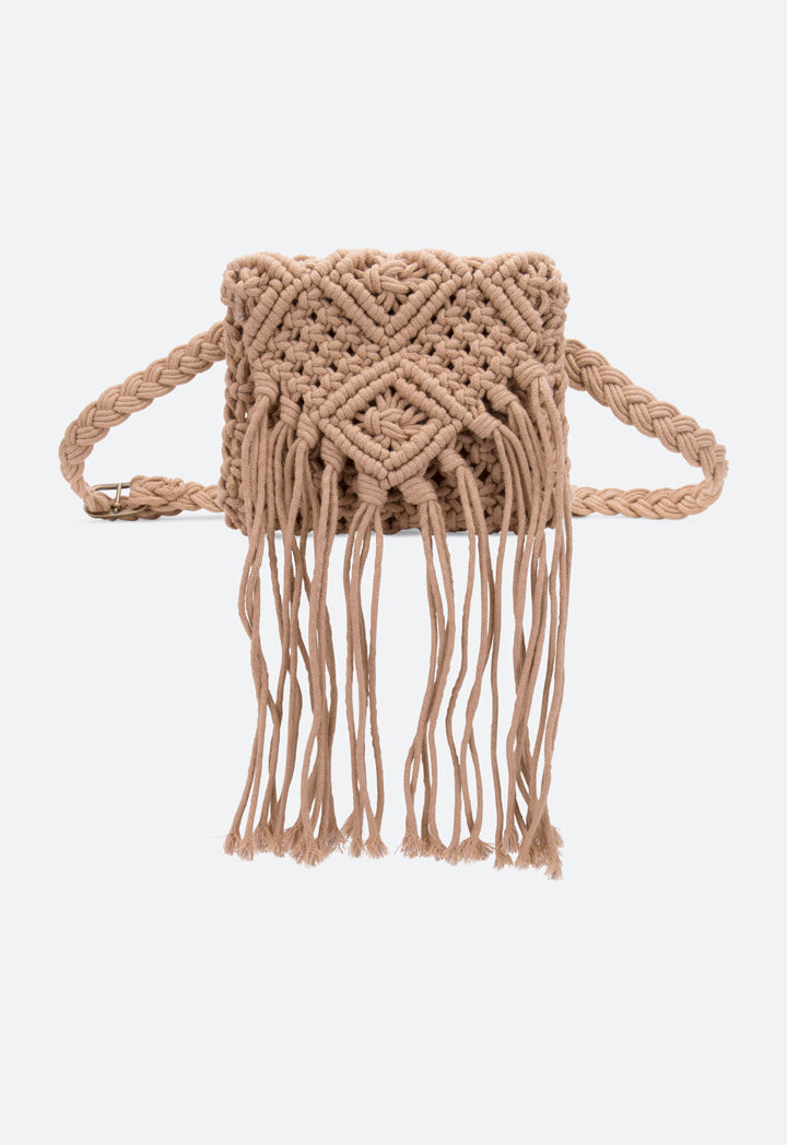 MacramÃ© Tassel Sling Bag