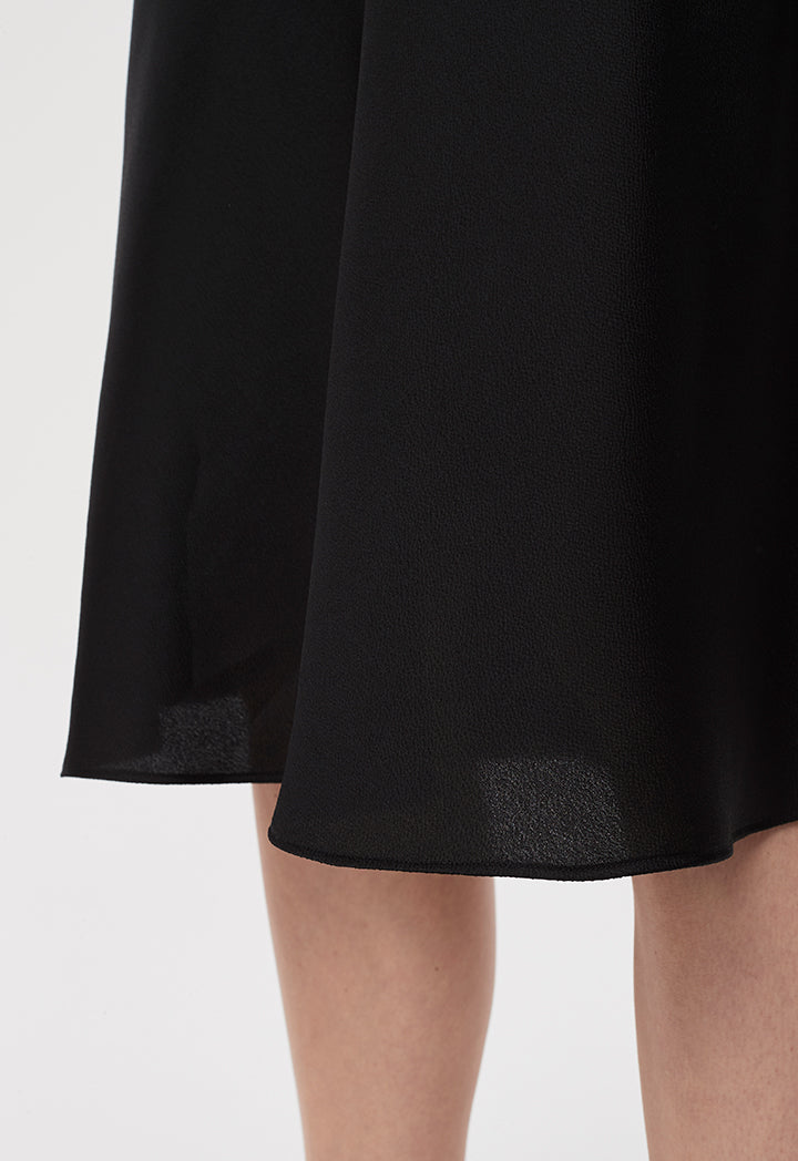 Elastic Waist A-Line Skirt