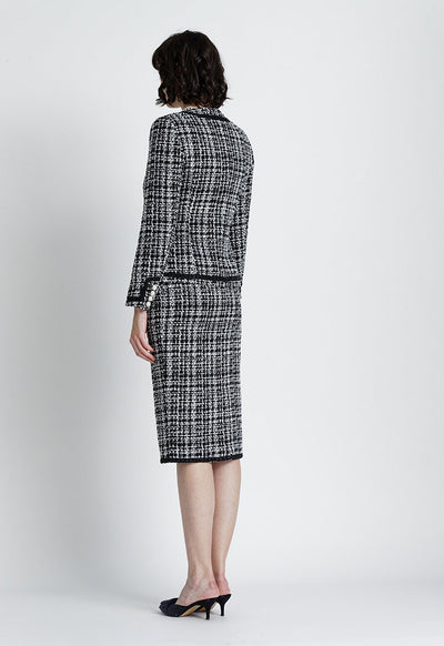 Contrast Lurex Tweed Outerwear