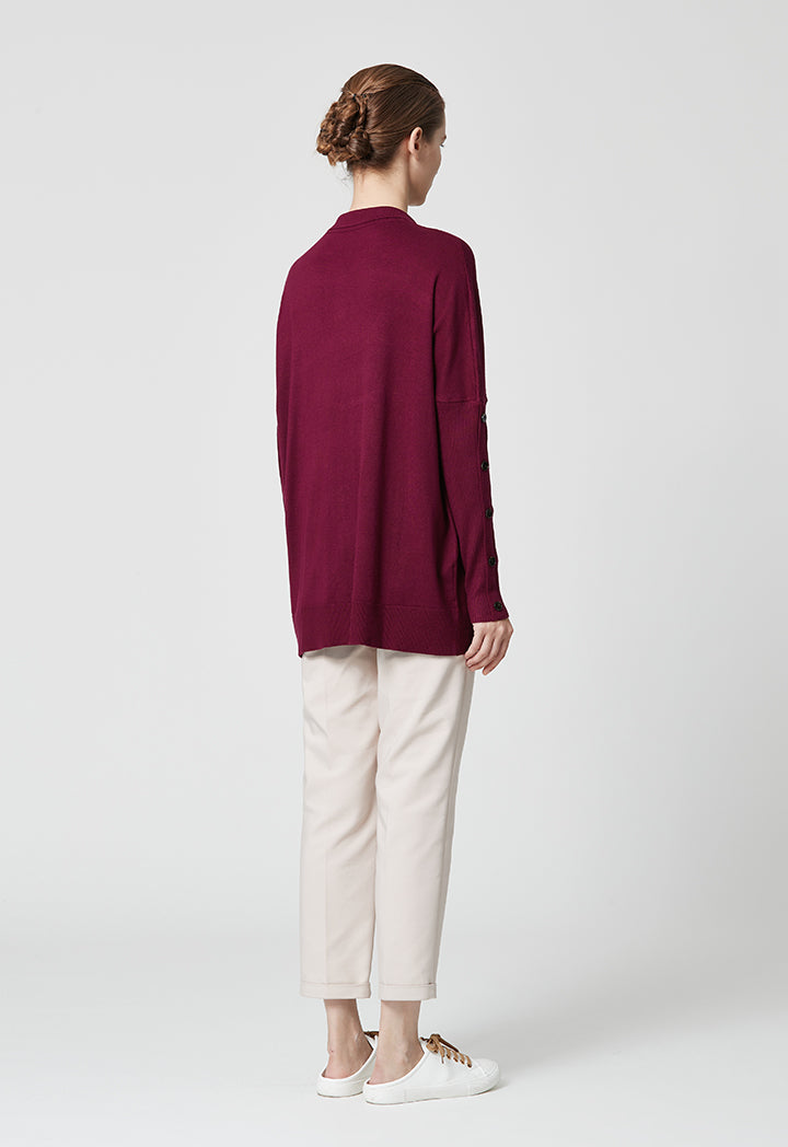 Single Tone Ribbed Pullover