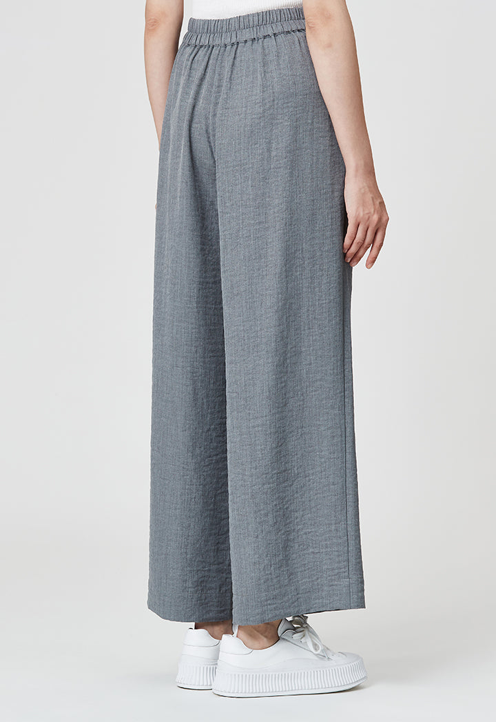 Elasticated Back Waist Wide Leg Trouser