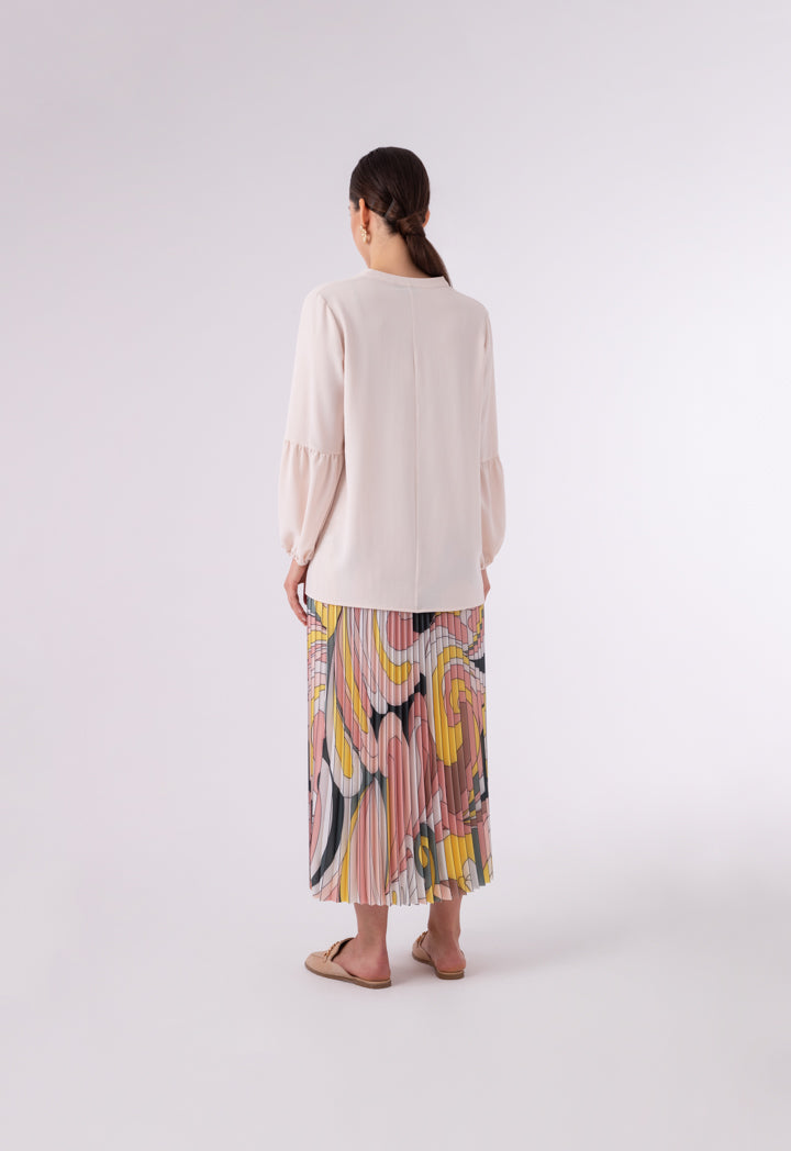 Linen Lantern Long Sleeve Blouse