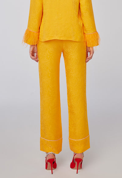 Orange Textured Trouser